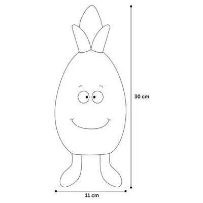 Flamingo - Peluche fruity Ananas jaunes 30 cm pour chien