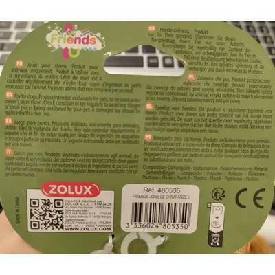 Chimpanzé José L Jouet sonore pour grands chiens