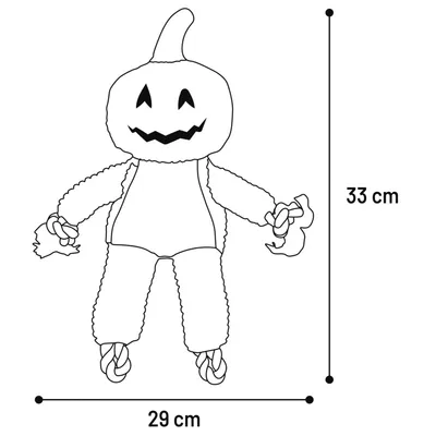 Flamingo - Jouet Bunut Citrouille Orange Halloween 32 x 30 cm pour chien