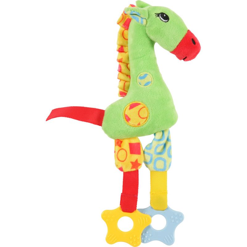 zolux - Jouet en peluche PUPPY Girafe verte .  30 cm. pour chiots.