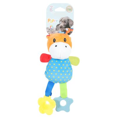 Peluche rio hippopotame  anneau à mordiller 26 cm jeux pour chiots