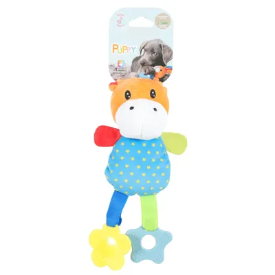 Peluche rio hippopotame  anneau à mordiller 26 cm jeux pour chiots