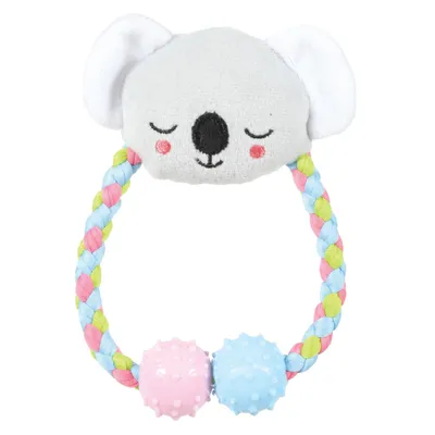 animallparadise - Peluche Tiny ourson gris corde 15 cm jouet pour chiots animallparadise - Peluche Tiny ourson gris corde 15 cm jouet pour chiots