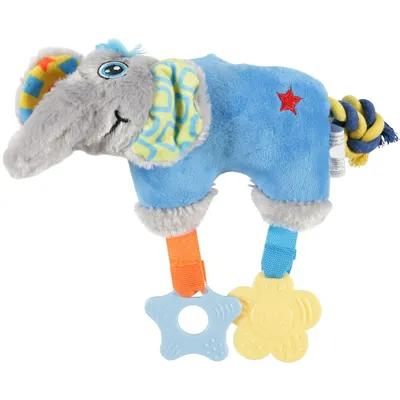 zolux - Jouet en peluche PUPPY Éléphant  25 cm pour chiots.