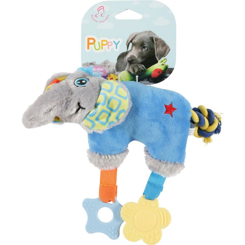 zolux - Jouet en peluche PUPPY Éléphant  25 cm pour chiots.