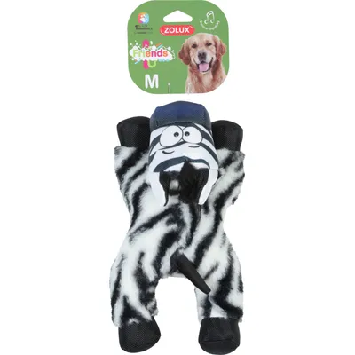 zolux - Zèbre Caleb M  Jouet sonore pour chiens de taille moyenne