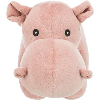 Peluche Hippopotame avec son, taille 25 cm, pour chien