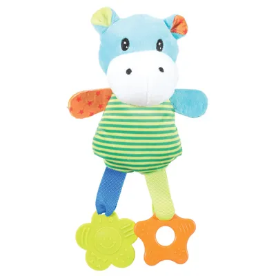 animallparadise - Peluche rio hippopotame vert anneau à mordiller 26 cm jou animallparadise - Peluche rio hippopotame vert anneau à mordiller 26 cm jou