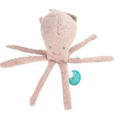 Jouet en tissu Poulpe rose 33 cm tufflove pour chien