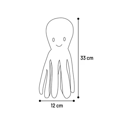 Flamingo - Jouet en tissu Poulpe rose 33 cm tufflove pour chien