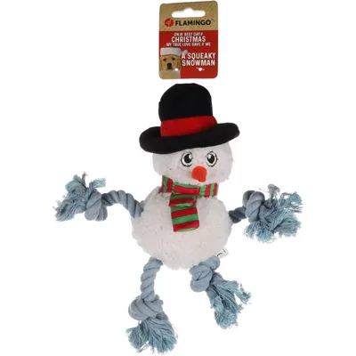 Bonhomme de neige Blanc Xima Jouet Noël pour chien