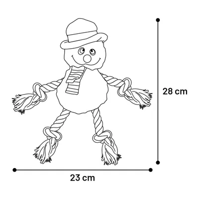 Flamingo - Bonhomme de neige Blanc Xima Jouet Noël pour chien