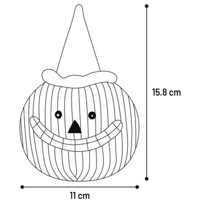 Jouet Pumpa Citrouille Orange Halloween 11 x 15.8 cm pour chien