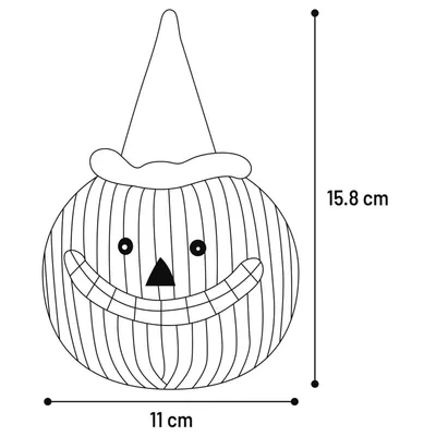 Jouet Pumpa Citrouille Orange Halloween 11 x 15.8 cm pour chien