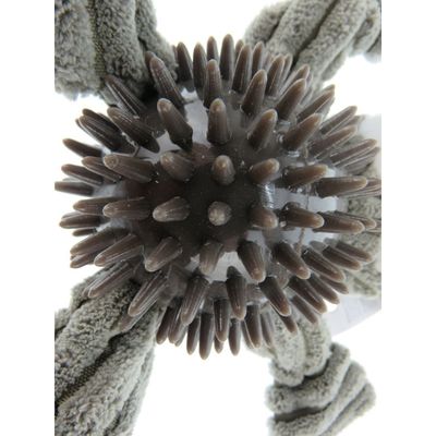 Jouet lapin Gommy gris, avec balle picots TPR, 25 cm, pour chien
