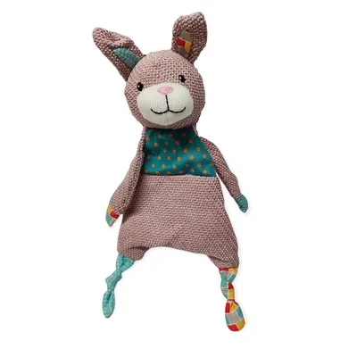 Peluche junior lièvre, longueur 28cm pour chiots.