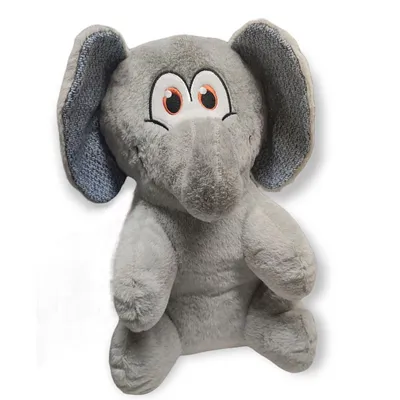 Flamingo - Peluche Henny Éléphant gris hauteur 38 cm jouet pour chien