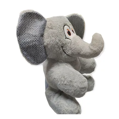 Flamingo - Peluche Henny Éléphant gris hauteur 38 cm jouet pour chien