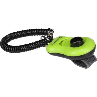 Flamingo - Clicker Xin Vert 6cm L x 4cm l x 2cm H pour chien