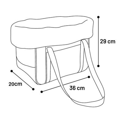 Sac de transport Armando  36 x 20 x 29 cm pour petit chien max 5 kg