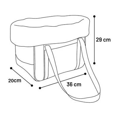 Sac de transport Armando  36 x 20 x 29 cm pour petit chien max 5 kg