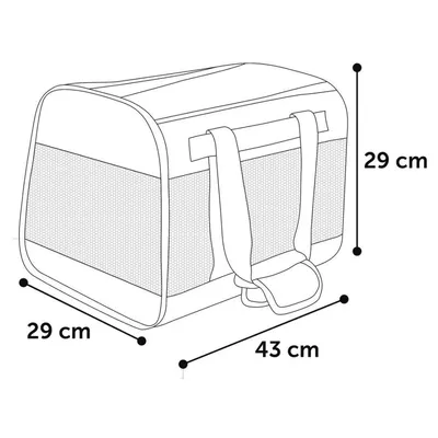 animallparadise - Sac de transport hakon, 29 x 43 x 29 cm , chien max 7
