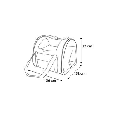 Sac à dos Lenie  taille 36 x 32 x 32 cm pour chien max 7 kg.