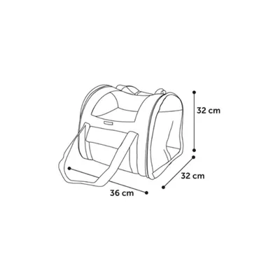 Flamingo - Sac à dos Lenie  taille 36 x 32 x 32 cm pour chien max 7 kg.