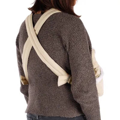 Flamingo - Sac de transport avant Cuddi Beige pour petit chien max 4 kg