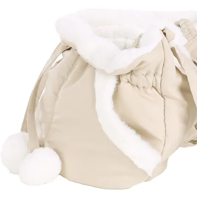 Flamingo - Sac de transport avant Cuddi Beige pour petit chien max 4 kg