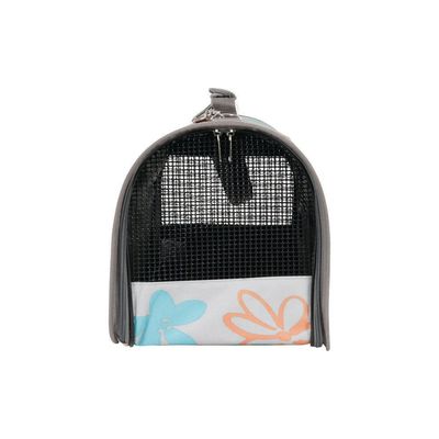 Panier de transport Flower, taille M, couleur gris, pour chat ou chien. max