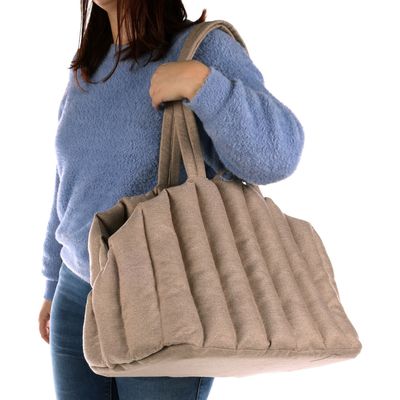 Sac de transport Gladys Beige 58cm x 32cm x 34cm H chien max 5 kg