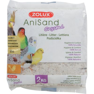 zolux - Sable Anisand crystal Litière 2 kg pour oiseaux
