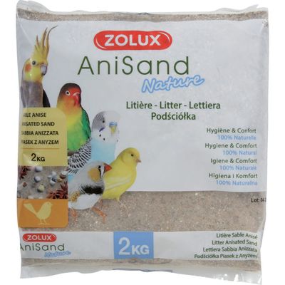 Sable Anisand nature Litière 2 kg pour oiseaux