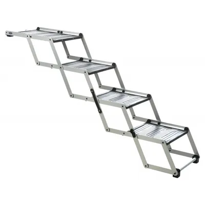 Rampe de 4 marches pliantes, en aluminium TPR pour chiens