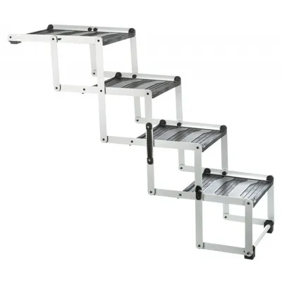 Rampe de 4 marches pliantes, en aluminium TPR pour chiens