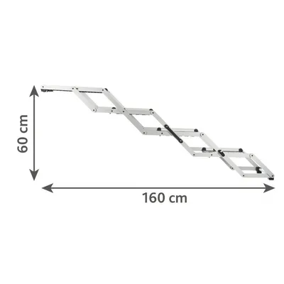 animallparadise - Rampe de 4 marches pliantes, en aluminium TPR pour chiens