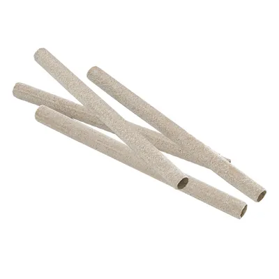 4 Couvres-perchoirs sablés beige 4 pièces de 19 cm, pour oiseaux