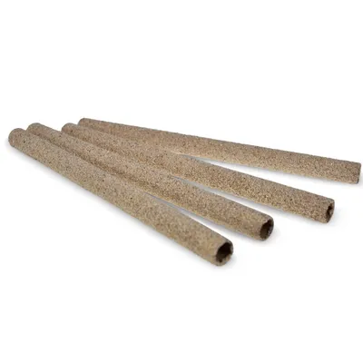 4 Couvres-perchoirs sablés beige 4 pièces de 19 cm, pour oiseaux