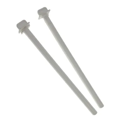 2 Perchoirs plastique blanc de 21.5 cm, pour oiseaux