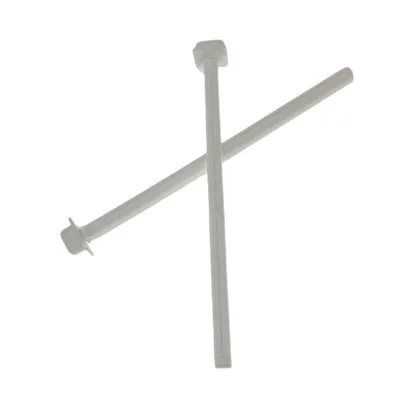2 Perchoirs plastique blanc de 21.5 cm, pour oiseaux