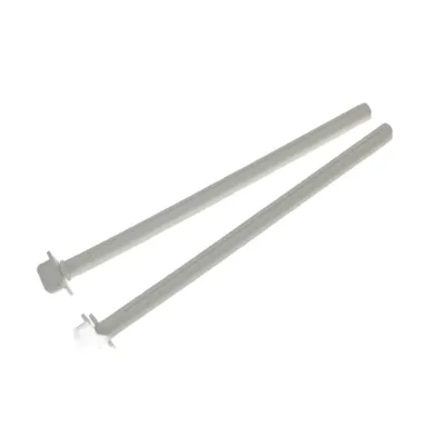 Flamingo - 2 Perchoirs plastique blanc de 21.5 cm, pour oiseaux