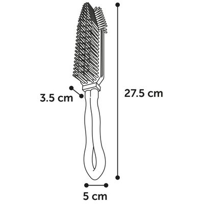 Brosse anti-poils AFRA  27.5 x 5 x 3.5 cm tête triangulaire, pour animaux.
