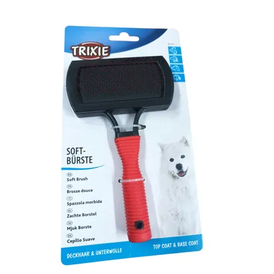 Trixie - Brosse souple 10 x 17 cm Pelage extérieur, Base du pelage pour chi