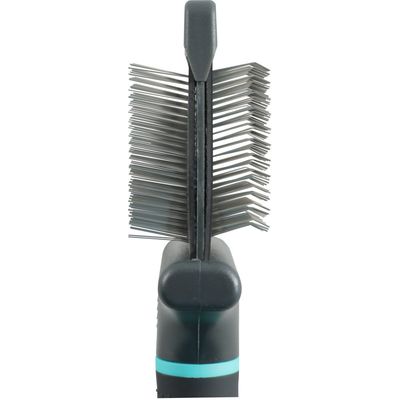 Brosse SLICKER double flexible taille L pour chiens