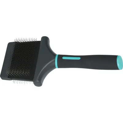 Brosse SLICKER double flexible taille L pour chiens