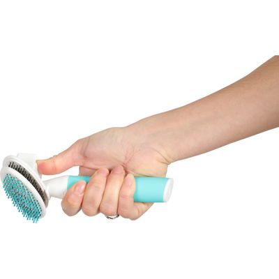 Brosse a picot doux retractable taille XS pour chiot.