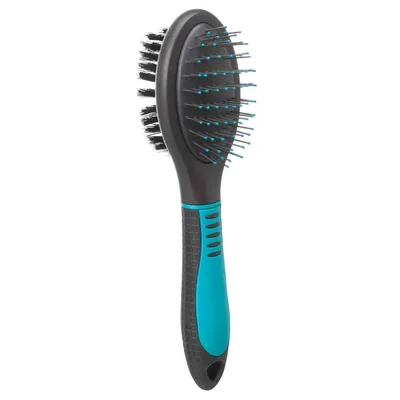 Brosse double 5 x 19 cm pour chien et chat.