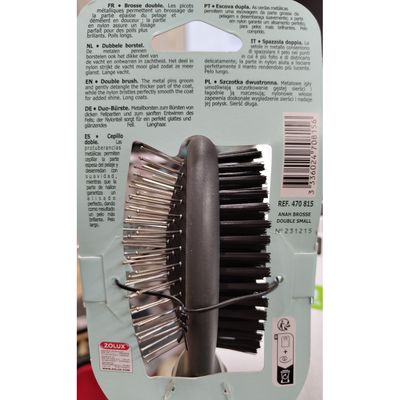 Brosse double taille S pour chiens.