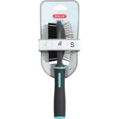 Brosse double taille S pour chiens.